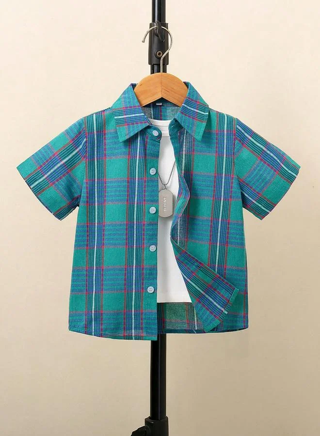 تايك تو بلوزة بأكمام قصيرة كاروهات