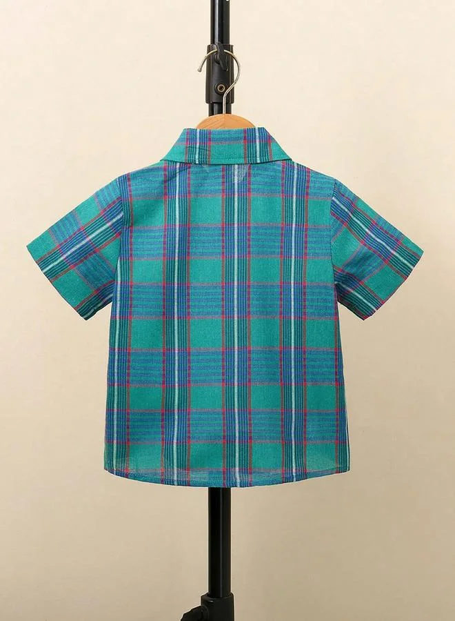 تايك تو بلوزة بأكمام قصيرة كاروهات