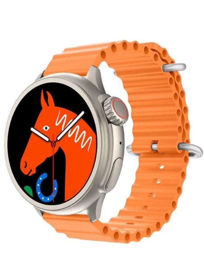 AROAQ LT06 Ultra Smart Watch 1.43" IPS HD Screen, Bluetooth Calling, Music Control, Sleep & Health Monitoring, Wireless Charging, Waterproof Smartwatch for Men & Women - Orange - Image 1