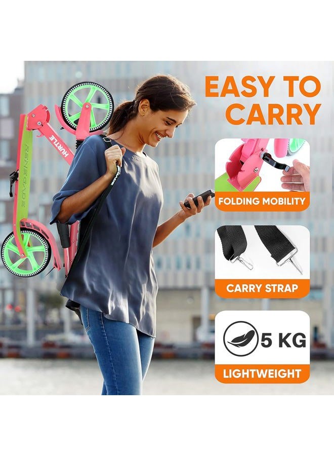 Hurtle Lightweight and Foldable Kick Scooter, watermelon (HURTS89) - Image 4