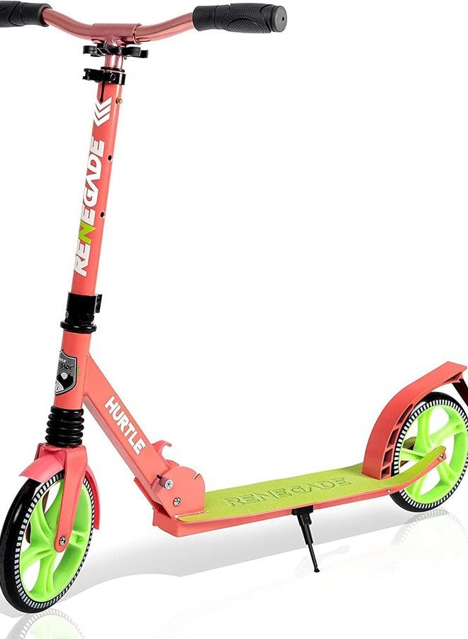 Hurtle Lightweight and Foldable Kick Scooter, watermelon (HURTS89) - Image 1