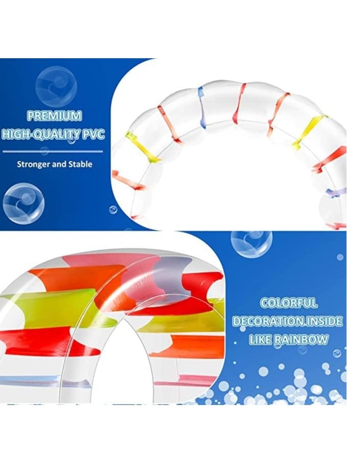 Generic - Inflatable Water Wheel Roller Float 100cm Colorful Water Wheel Float Inflatable Rolling Wheel for Children Swimming Pools Lakes Beaches Lawns Summer Parties Fun for Kids School Gift - Image 1