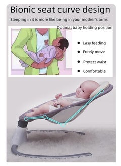 Gonice Baby Electric Rocking Chair With Remote Control And Mosquito Net - Grey  - Image 4