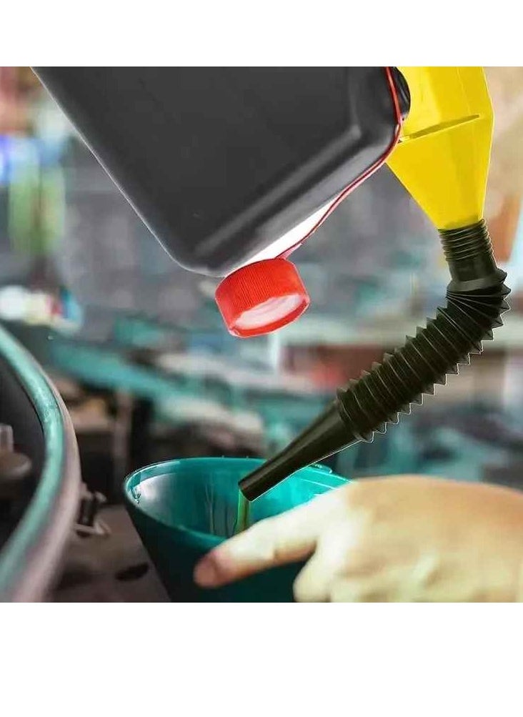 Generic Refueling Funnel, Gasoline Engine Plastic Oil Funnel Filter, Flexible Draining Tool Snap Funnel, All Purpose Automotive Funnel For Cars And Motorcycles, (1pc, Yellow)  - Image 3