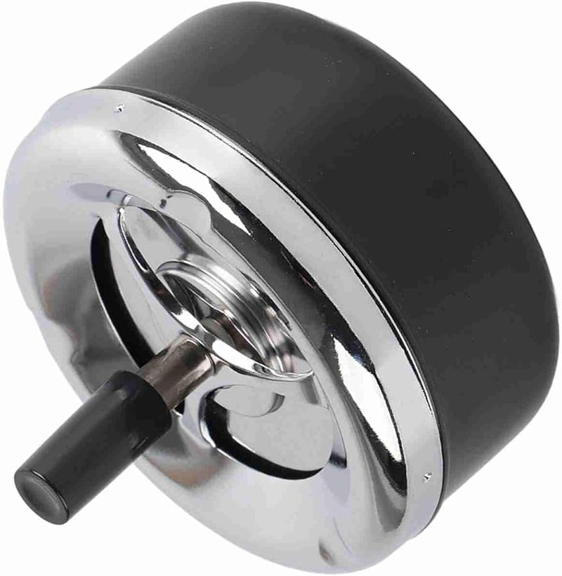 Large Metal Push Down Ashtray For Indoor And Outdoor Smoking - Image 2