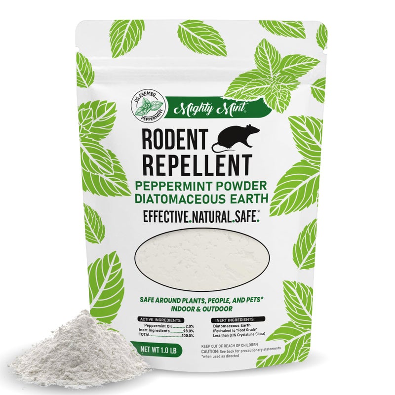 Mighty Mint Rodent Repellent Pest Control Diatomaceous Earth Peppermint Pest Powder 1 lb