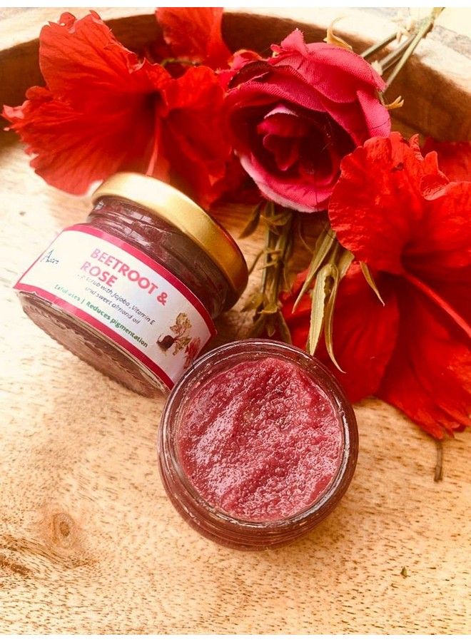 Aster Lip Scrub Beetroot And Rose Lightening Lip Scrub Lip Sugar Scrub Lighten Lip Exfoliate Lips 20 Gms Lip Scrub Natural Sugar Scrub No Parabens And Sulphate - Image 5