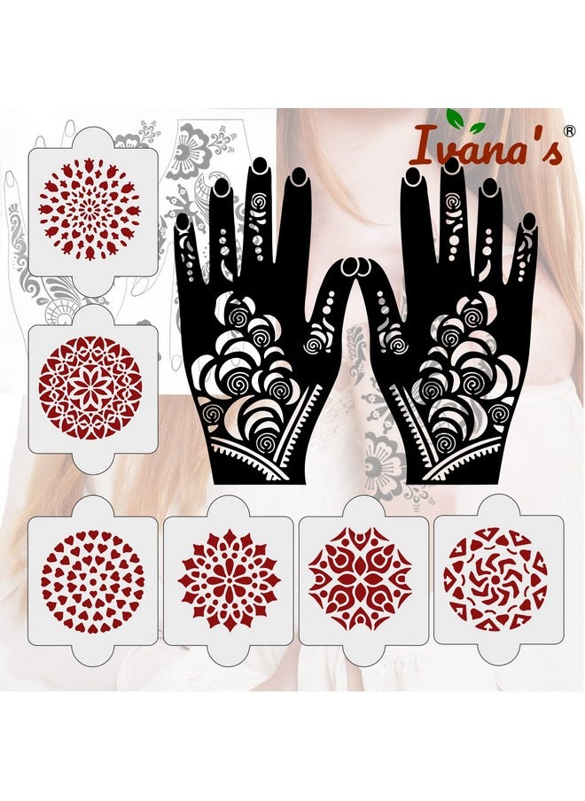 Pack Of 8 Pcs (2 Pcs Heena Stencil Tatto + 6 Pcs Laser Cut Pvc Reusable Heena Stencils), Heena Mehandi Sticker,Mehandi Stickers For Full Hand For Women, Girls And Kids, Easy To Apply,Ivnh-1060 - pzsku/Z26CF75941856952265FCZ/45/_/1723297911/d81216a5-c88b-42d3-b013-62619416cd3d