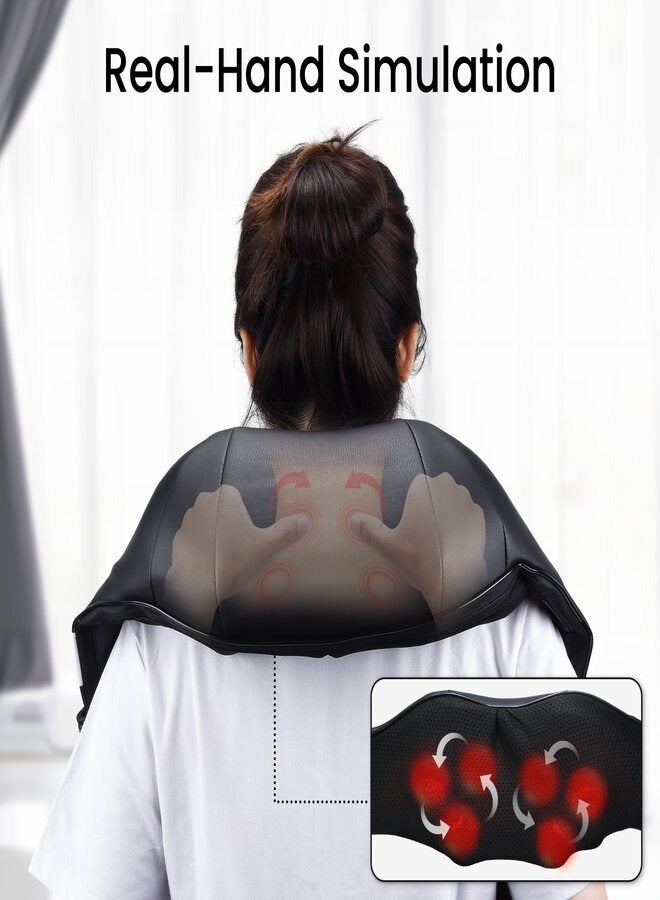 PureHeal Neck and Shoulder Massager, Electric Shiatsu Back Massager with Heat, with 3D Rotation and Heat Function, 3 Speeds Electric Shiatsu Relieves Muscles, Home Office Car - Image 2