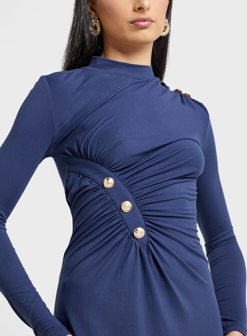 خزانة فستان ماكسي بأكمام طويلة - Image 3