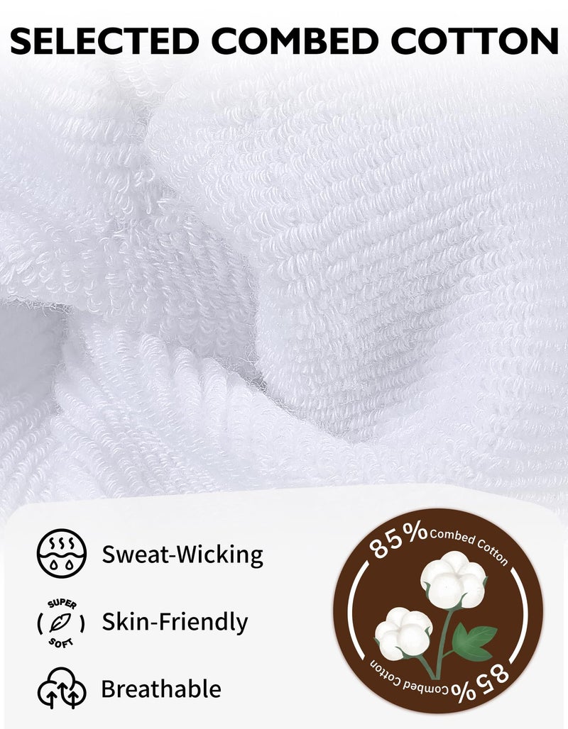 CLOSEMATE Womens Scrunch Crew Socks Retro Soft Cotton Cozy Slouchy Socks for Sneakers Boot 3 Pairs (3Creamy White) - Image 5