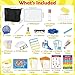 Edulok 115 PCS Pretend Play Teacher Set for Kids with Magnetic Numbers Bell Money Games Alphabet Posters USA Maps Learning Education Toys Kindergarten Classroom School Supplies Toys Playset Kit - Image 4