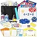 Edulok 115 PCS Pretend Play Teacher Set for Kids with Magnetic Numbers Bell Money Games Alphabet Posters USA Maps Learning Education Toys Kindergarten Classroom School Supplies Toys Playset Kit - Image 2