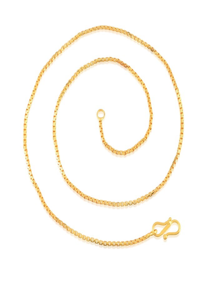 Superstore18 Brass Goldplated Stylish Necklace Chain Men Women (20 Inches) (SST1403CNSV) - Image 1