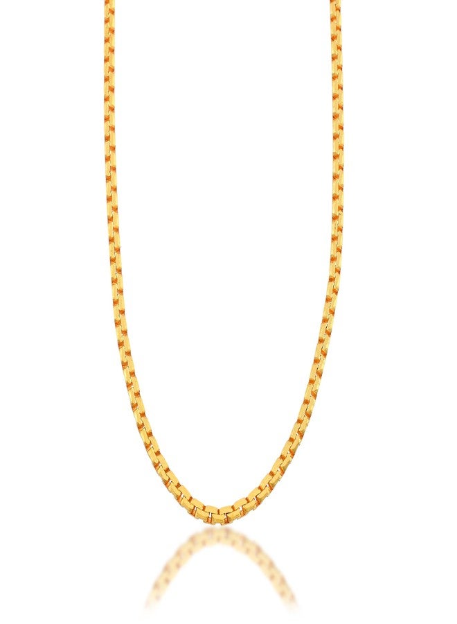 Superstore18 Brass Goldplated Stylish Necklace Chain Men Women (20 Inches) (SST1403CNSV) - Image 2