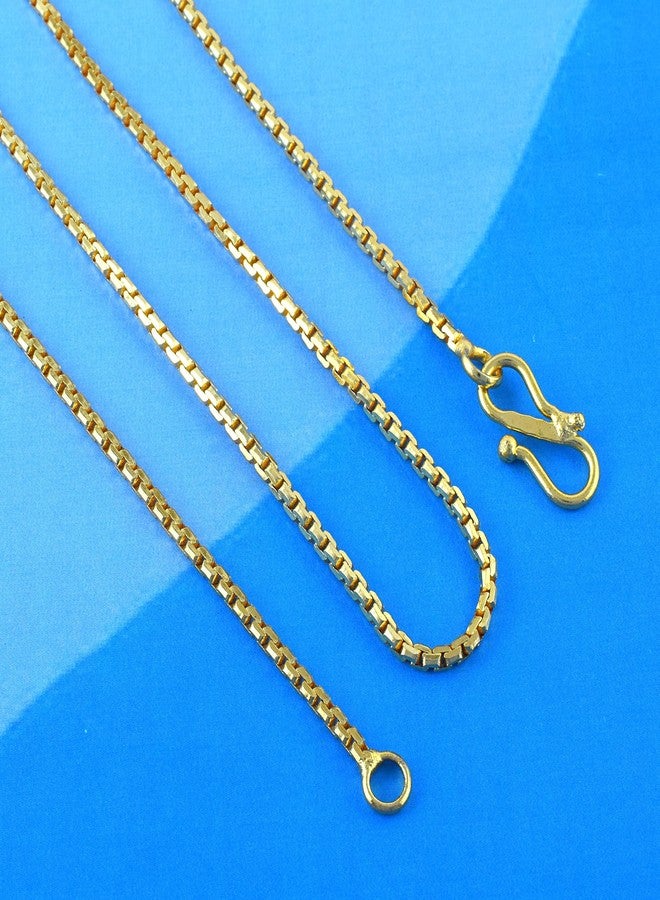 Superstore18 Brass Goldplated Stylish Necklace Chain Men Women (20 Inches) (SST1403CNSV) - Image 5