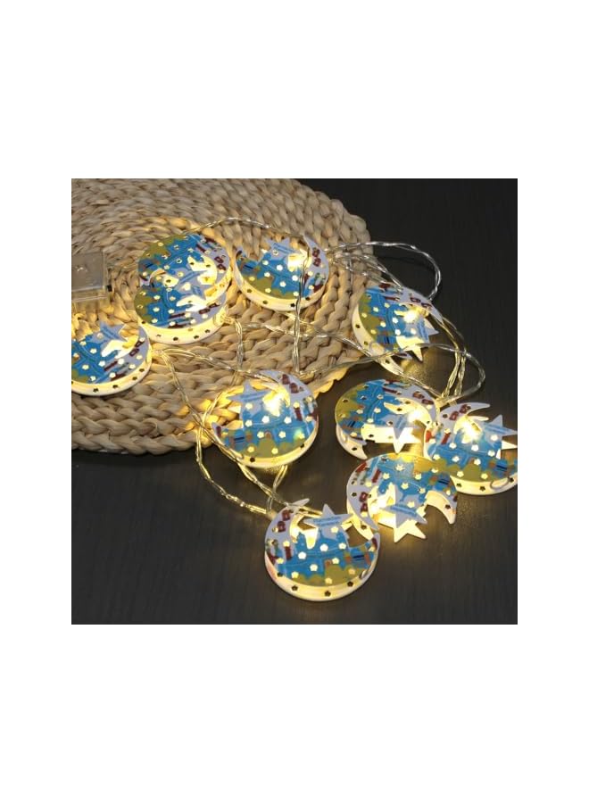 The Bros 1.5M/4.9FT 10 LEDS Eid Decorations Star String Lights, Diwali Mubarak Ramadan Moon Star Lantern Lamp Battery Operated Islamic Moon Lights, Eid Ramadan Decor for Home and Outdoor - Image 5