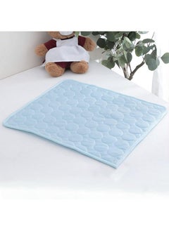 Kuber Industries Rectangular Dog & Cat Bed|Multi-Utility Self-Cooling Pad For Dog & Cat|Light-Weight & Durable Dog Bed|Zqcj001Lb-S|Light Blue  - Image 1