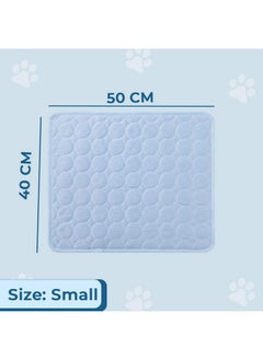 Kuber Industries Rectangular Dog & Cat Bed|Multi-Utility Self-Cooling Pad For Dog & Cat|Light-Weight & Durable Dog Bed|Zqcj001Lb-S|Light Blue  - Image 3