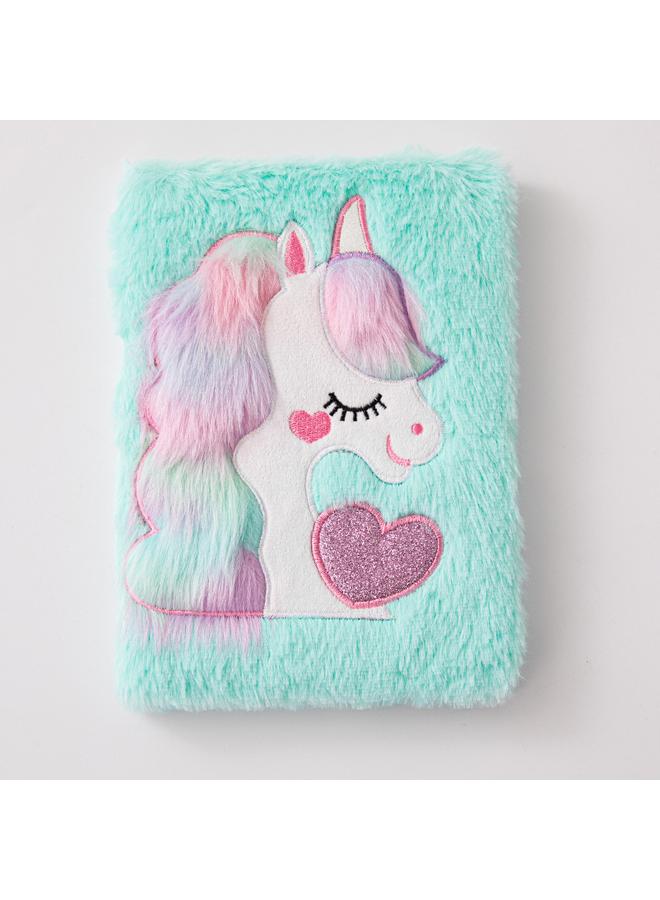 Bluejw Cross-border Hot-selling Unicorn Plush Notebook A5 Cute Macaron Girl's Heart Journal Student Hand Book - Image 1