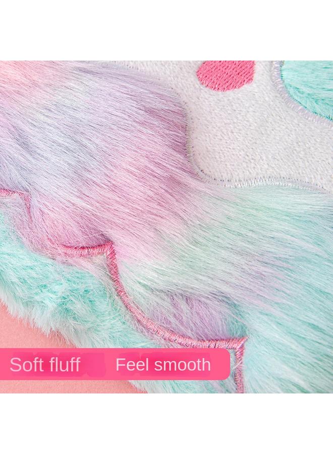 Bluejw Cross-border Hot-selling Unicorn Plush Notebook A5 Cute Macaron Girl's Heart Journal Student Hand Book - Image 4