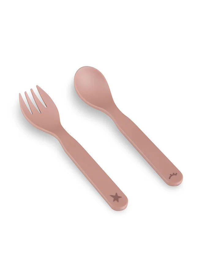 سترون Unbreakable Tableware Set, 100% Organic, Reusable, Biodegradable, Environment Friendly, And Unbreakable - Unicorn Blush Pink