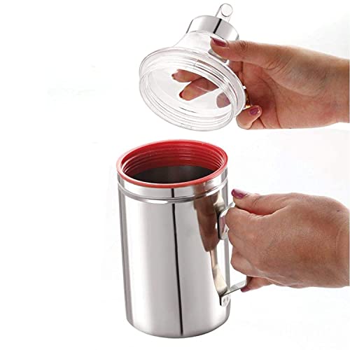 STEEPLE 1000ml Stainless Steel Oil Dispenser with Handle 1 Litre (Pack of 2) - Image 3