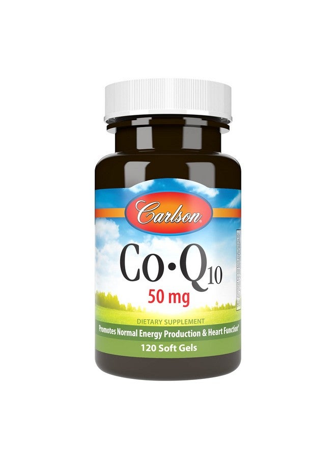 Carlson Co Q10 Co Enzyme Q10 50 Mg Energy Production & Heart Function 120 Softgels - Image 2