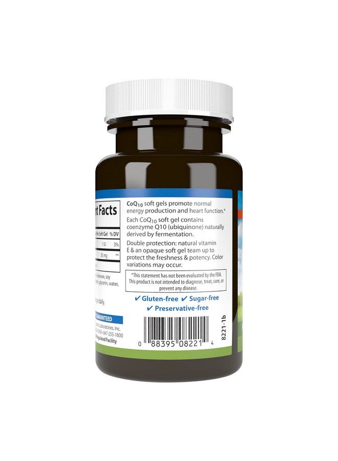 Carlson Co Q10 Co Enzyme Q10 50 Mg Energy Production & Heart Function 120 Softgels - Image 4