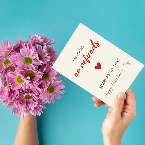 Bhiosng Romantic Happy Valentine's Card For Him Her, Funny Valentine's Day Card&Gift for Husband Wife Boyfriend Girlfriend Women Men, Humorous Valentines Day Gift for Partner Couple - Image 2