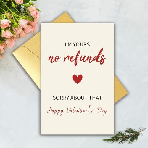 Bhiosng Romantic Happy Valentine's Card For Him Her, Funny Valentine's Day Card&Gift for Husband Wife Boyfriend Girlfriend Women Men, Humorous Valentines Day Gift for Partner Couple - Image 5