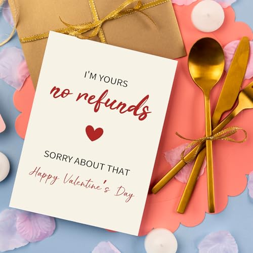 Bhiosng Romantic Happy Valentine's Card For Him Her, Funny Valentine's Day Card&Gift for Husband Wife Boyfriend Girlfriend Women Men, Humorous Valentines Day Gift for Partner Couple - Image 4