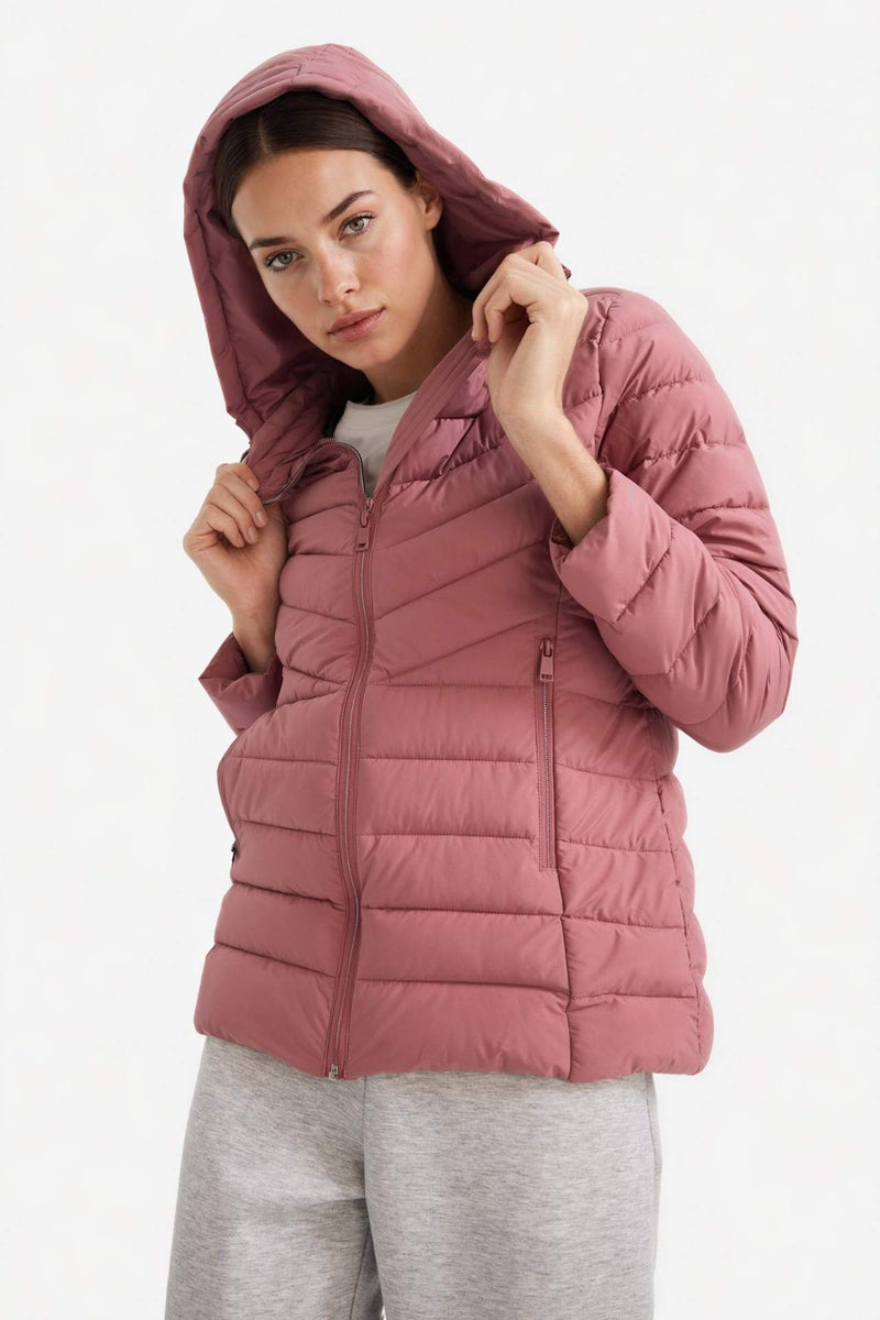 DeFactoFit Regular Fit Hooded Zippered Waterproof Puffer Jacket - Image 1