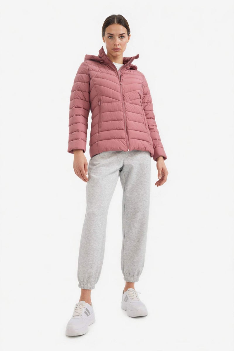 DeFactoFit Regular Fit Hooded Zippered Waterproof Puffer Jacket - Image 2