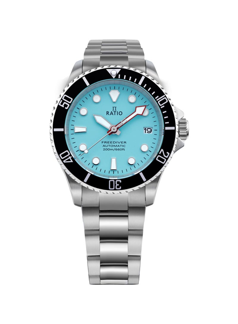 Ratio FreeDiver Sapphire Stainless Steel Ice Blue Dial Automatic RTF042 200M Men's Watch - Image 1