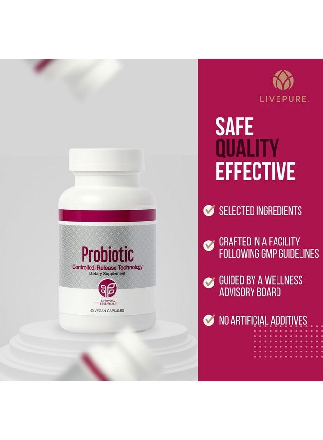 PURE Probiotic Controlled-Release Technology | 60 Vegan Capsules | Dietary Supplement for Immune & Digestive Support | Ideal for Men, Women & Kids | Promotes Nutrient Absorption - Image 5
