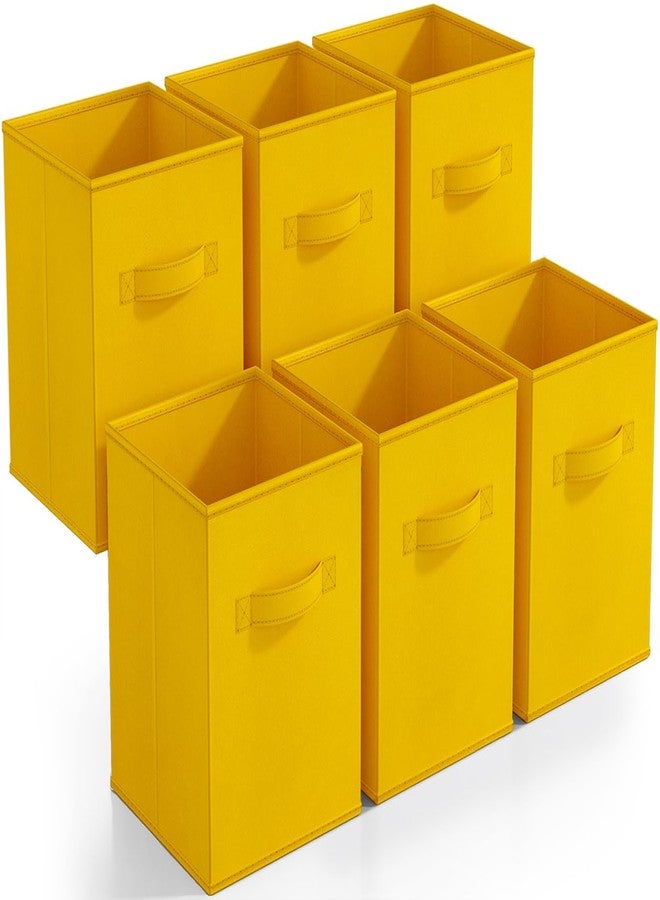 Sorbus Foldable Storage Cubes - 6 Fabric Baskets for Organizing Pantry, Shelf, Toy Box, Cubby, Closet Organizer - 11 Inch Collapsible Closet Organizers and Storage Bins (Dark Yellow 6 Pack) - Image 1