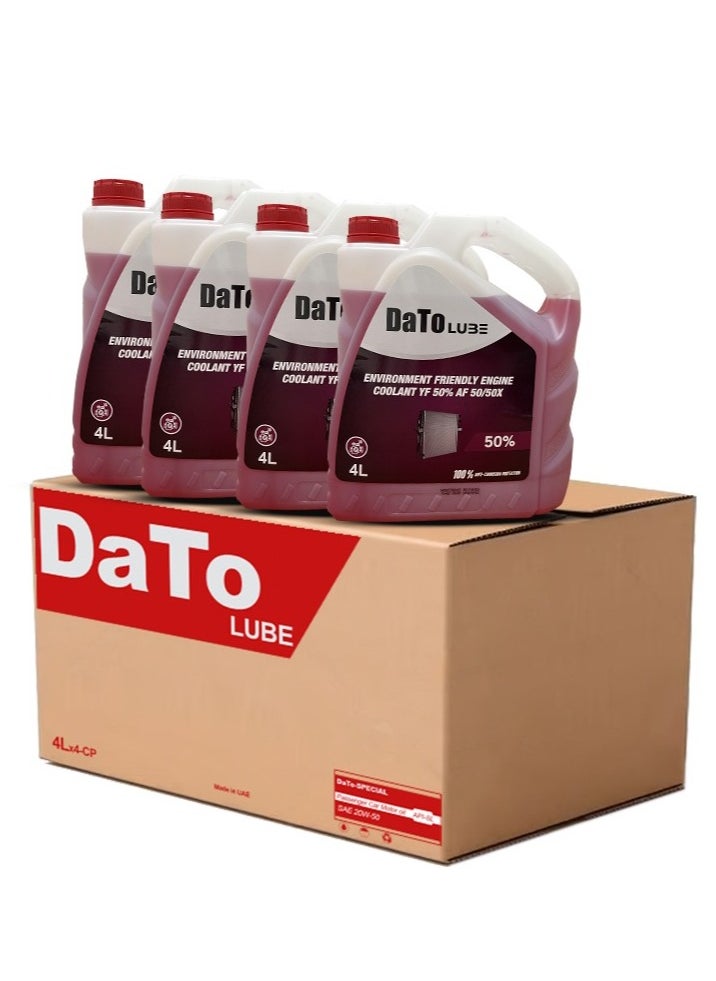 DATO - Engine Coolant Environment Friendly YF 50% 4L (4 Bottle =16L) - Image 1