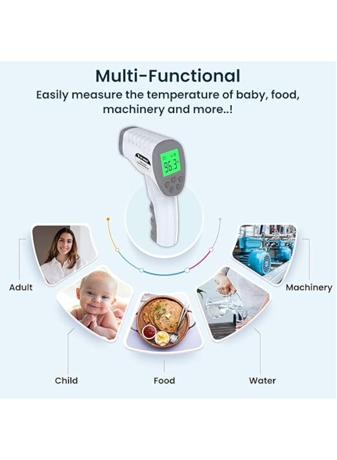 Professional Infrared Digital Thermometer - Non-Contact Laser Temperature Gun for Babies, Kids & Adults - Fast Accurate Readings with LCD Display (Batteries Included) - Image 2