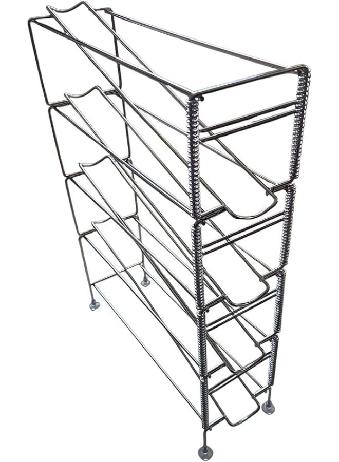 موزع أكواب عمودي أنيق من الفولاذ المقاوم للصدأ من شركة Stainless Products Ltd، بطول 23.74 بوصة - 4 أقسام لتخزين وعرض سهل، تصميم موفر للمساحة ومتين - Image 1