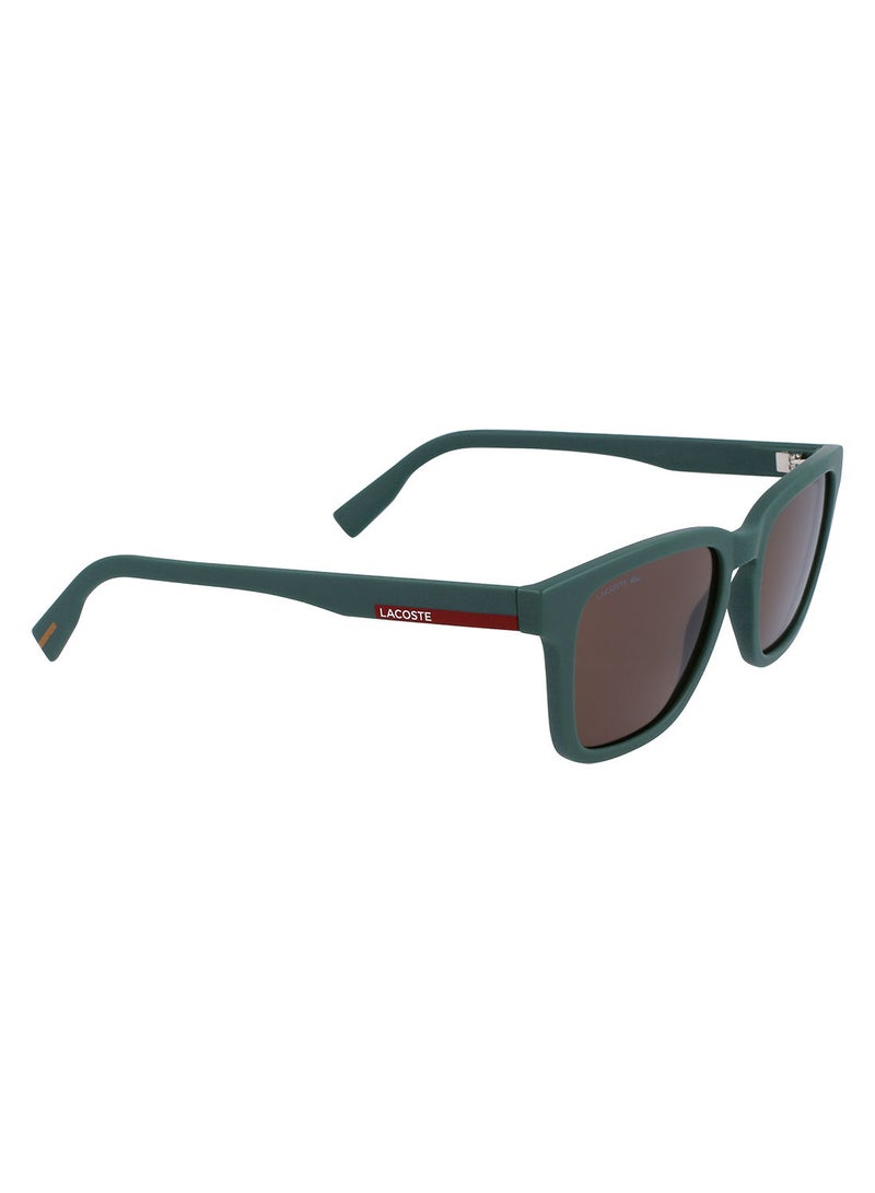 LACOSTE Full Rim Bio Injected Rectangle Lacoste Suns L987S 5319 (301) Matte Green - Image 2