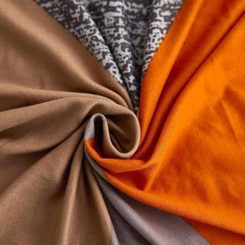 Outlay Home Universal 3 Seater Sofa Cover with Elasticity, Protective, Stretchable, Spandex & Polyester Sofa Slipcover (3 Seater, 185cm * 230cm) (Orange-Check) - Image 5