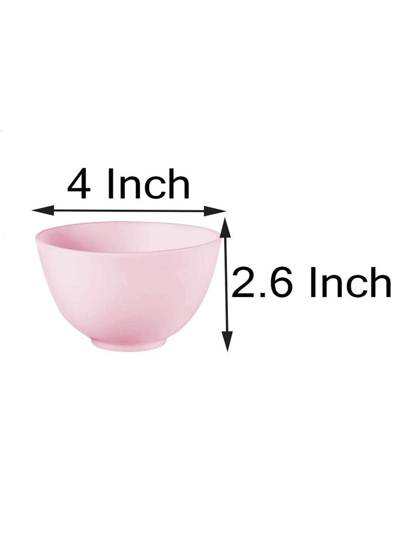 Facial Mask Mixing Bowl, 4 Inch Silicone DIY Face Bowl for Home Use,Facial Mask,Mud and Other Skincare Products Medium Multi color 5 Pcs - Image 5