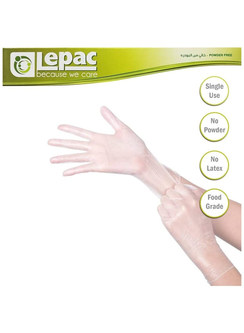 Lepac Powder-Free Vinyl  Gloves Medium 100 PCS - Image 3
