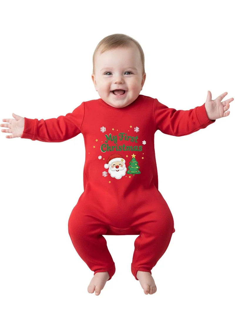babyqlo My First Christmas Santa and Tree Romper