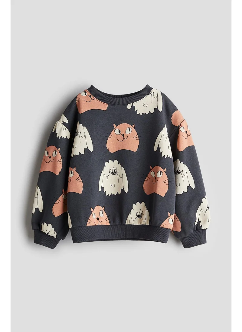 H&M Printed cotton sweatshirt