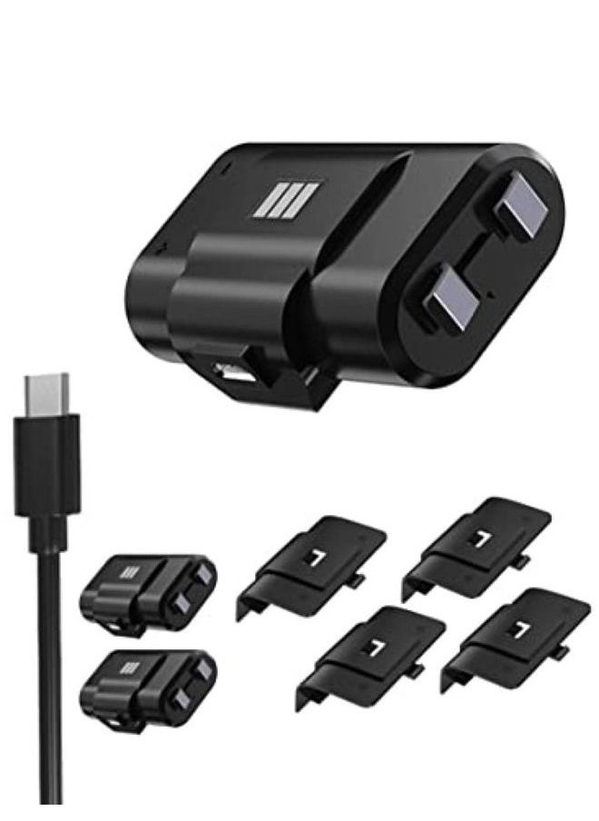 AOLION Wireless Controller Charging Station for Xbox Series with 2 1100mAh Battery Packs Compatible with Xbox One/Xbox One S/Xbox One X/Xbox One Elite Controllers/Xbox Series S/X Controllers