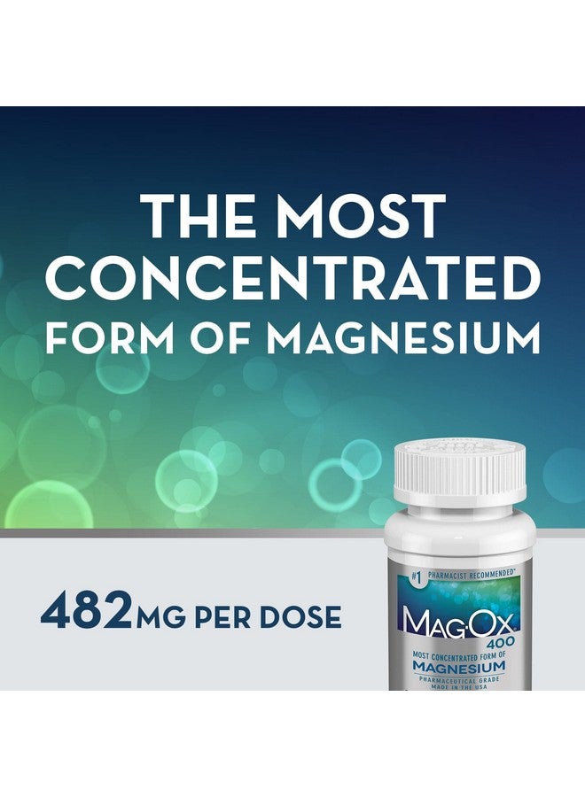 Mag-Ox 400 Magox Magnesium Supplement Pharmaceutical Grade Magnesium Oxide Most Concentrated Form Of Magnesium 483Mg 240 Tablets (2 Packs Of 120 Tablets) - Image 3