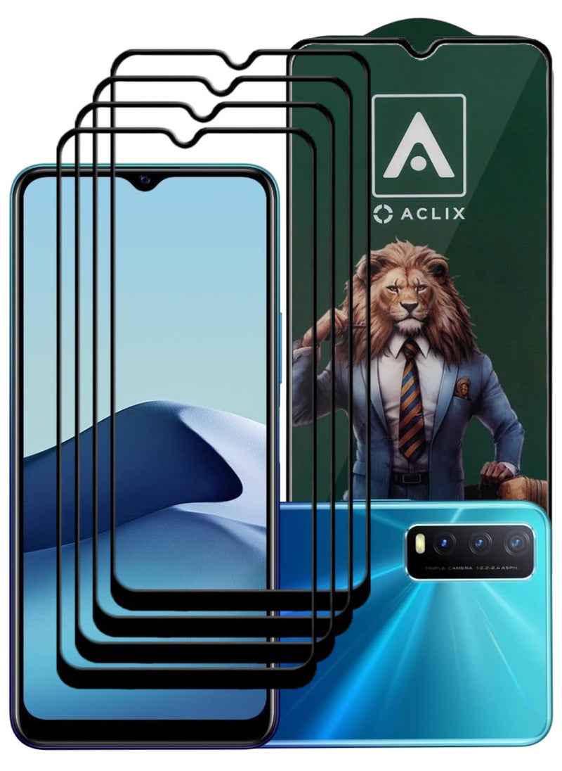 ACLIX 4 Pieces Antistatic ESD Dustproof Premium Quality High Definition Tempered Glass Screen Protector Designed For vivo Y20 - Image 1