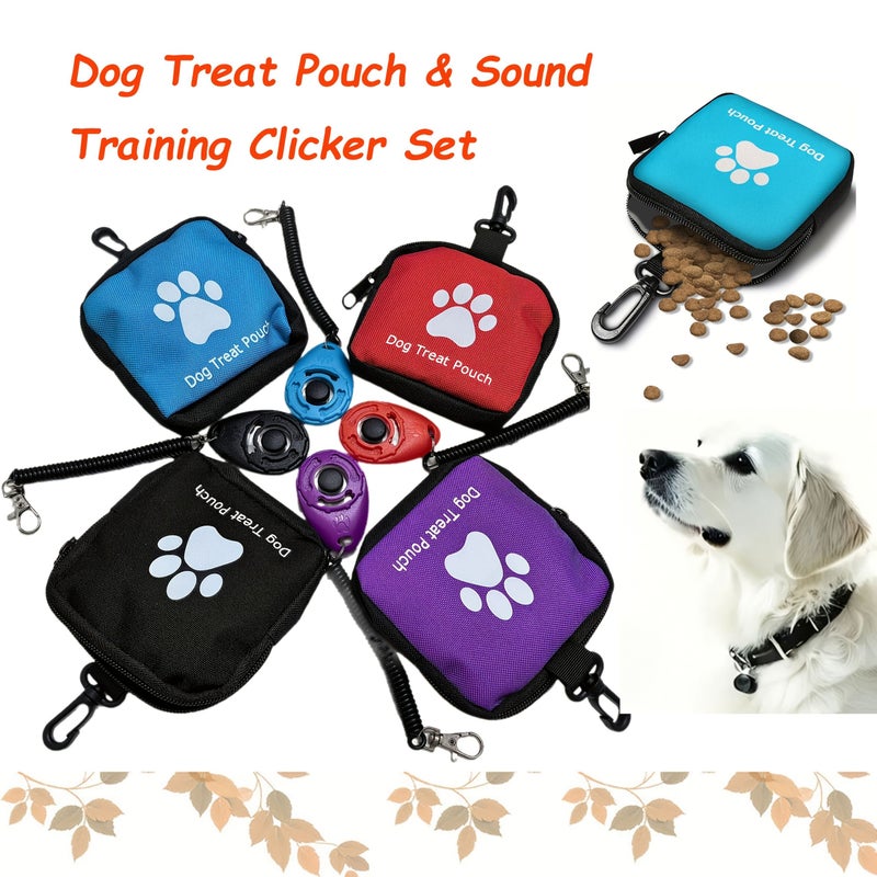 2 In 1 Multi Functional Dog Training Treat Pouch And Sound Clicker Set Black Portable Polyester Pet Snack Bag For Outdoor Activities Walks Suitable For Dog Owners Trainers - Image 3